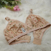 4-Piece Summer Fabric Printed Bra Set